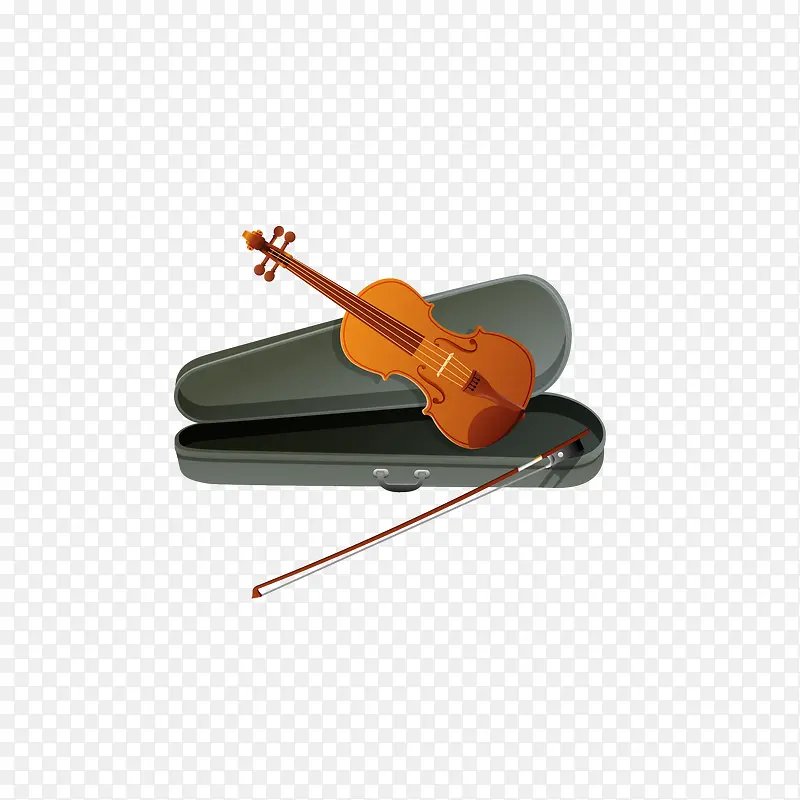 矢量手绘乐器小提琴
