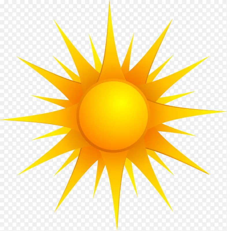 卡通黄色太阳PNG图片素材下载_图片编号7672879-PNG素材网