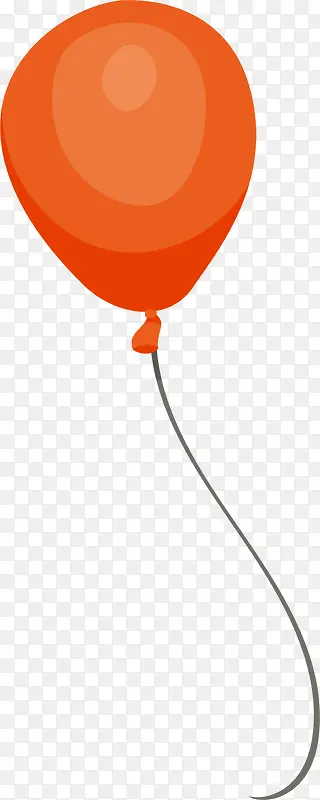 儿童节漂浮的橙色气球