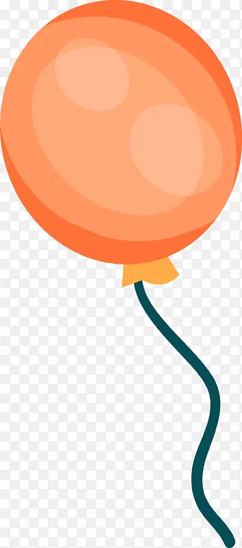 橙色卡通气球装饰图案