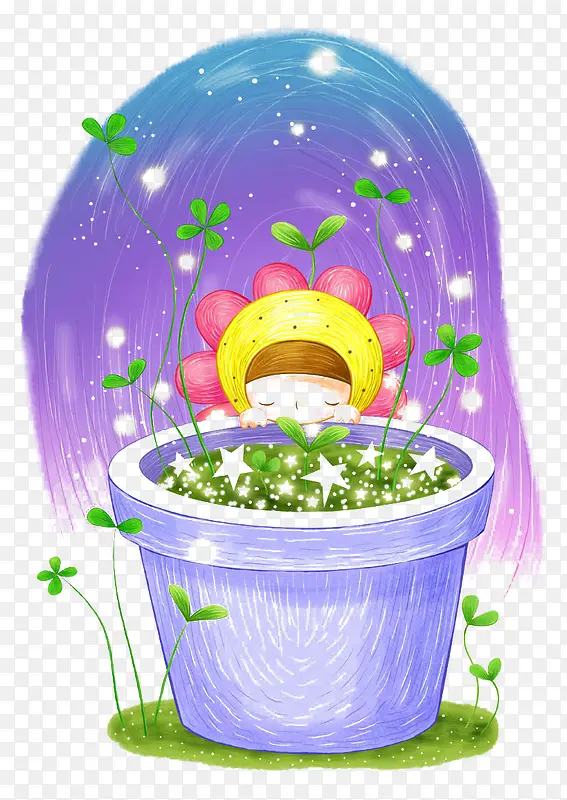 花盆里的天使