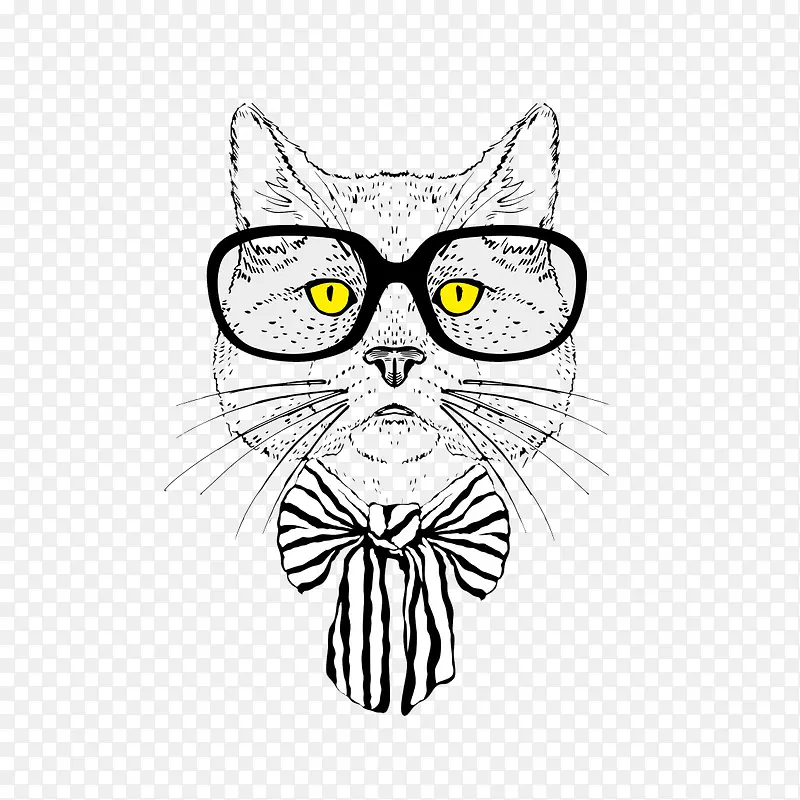 戴眼镜的绅士猫