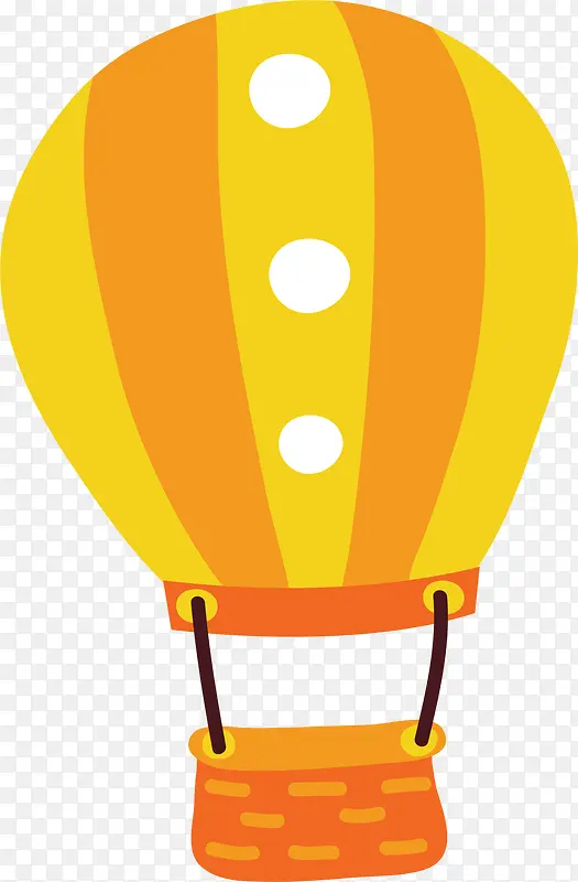 黄色扁平漂浮热气球