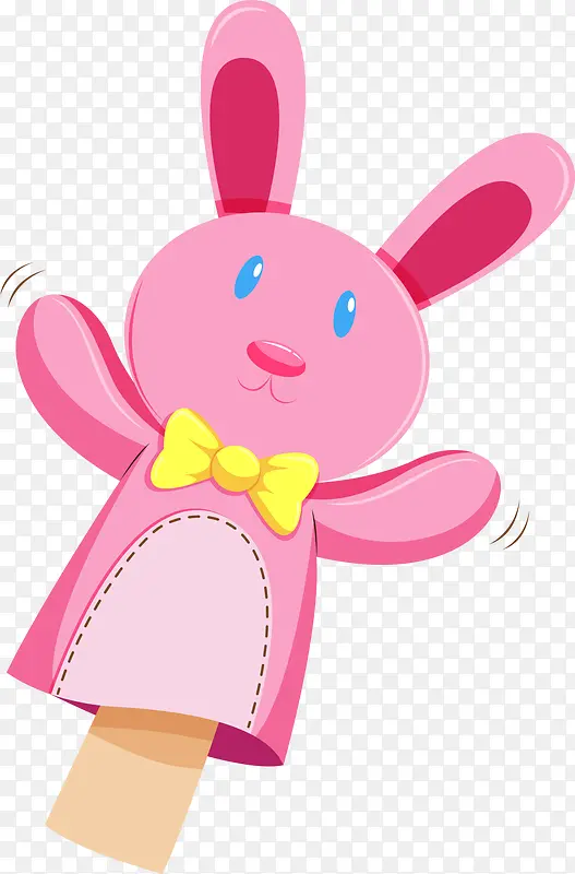 粉色卡通兔子公仔