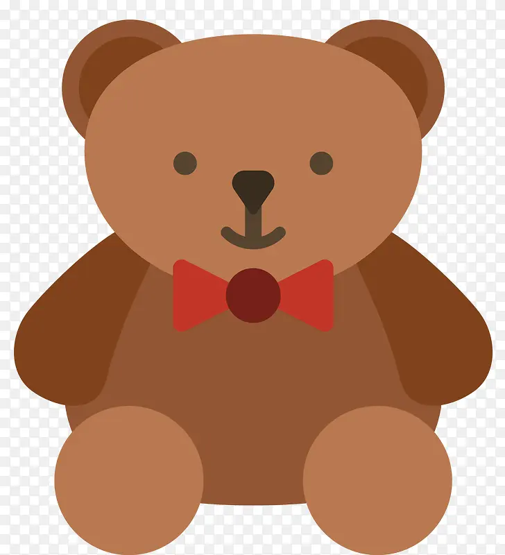 可爱的棕色矢量熊玩具