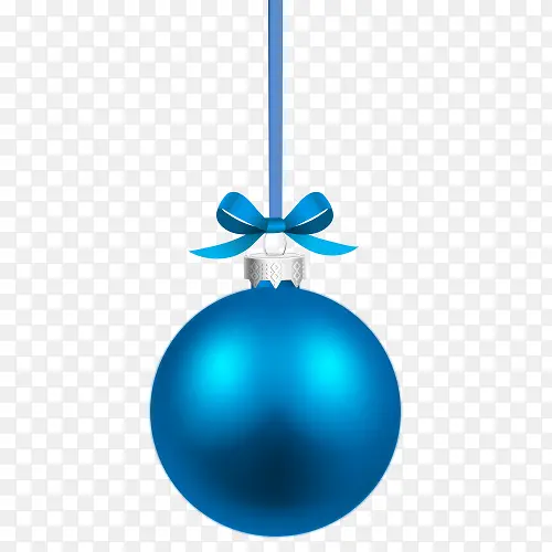 蓝色圣诞节小球素材