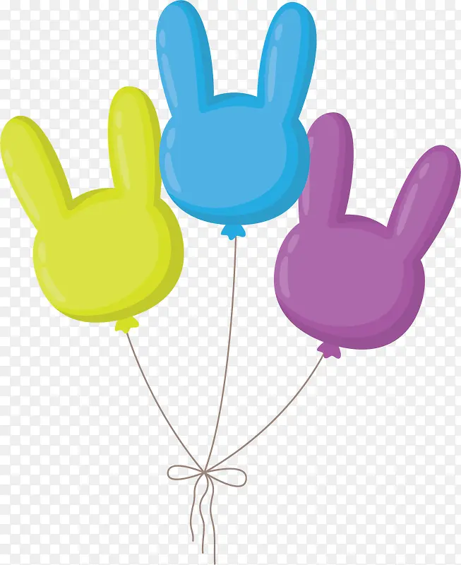 彩色兔耳朵气球束