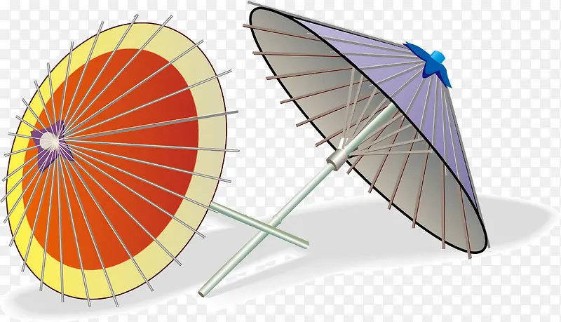 矢量纸伞素材