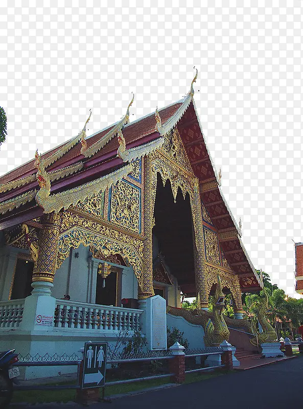 泰国清迈寺庙廊道