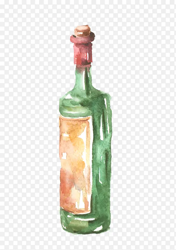 彩绘酒瓶