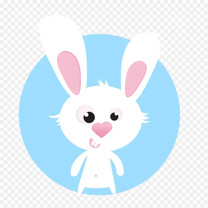 卡通小兔子标签设计