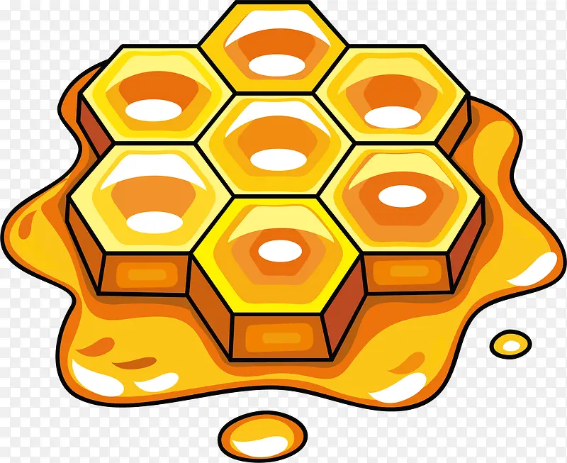 金黄蜂蜜矢量图