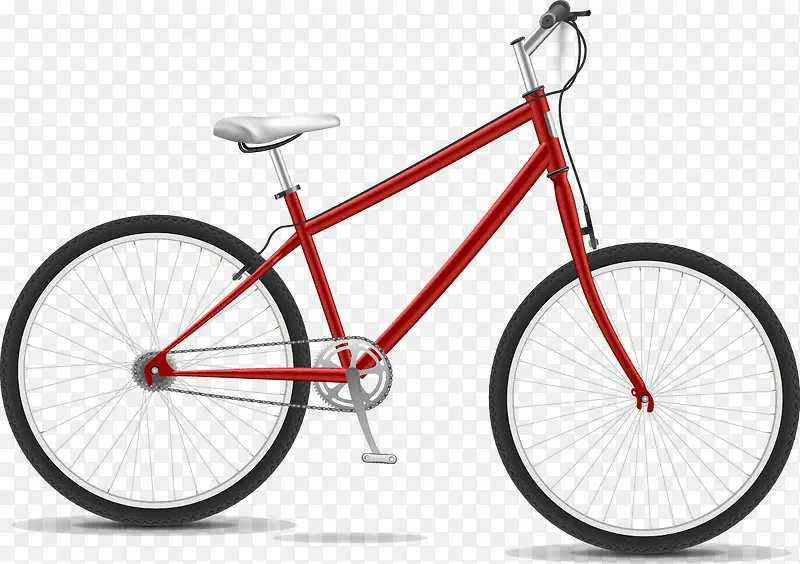 矢量手绘写实自行车
