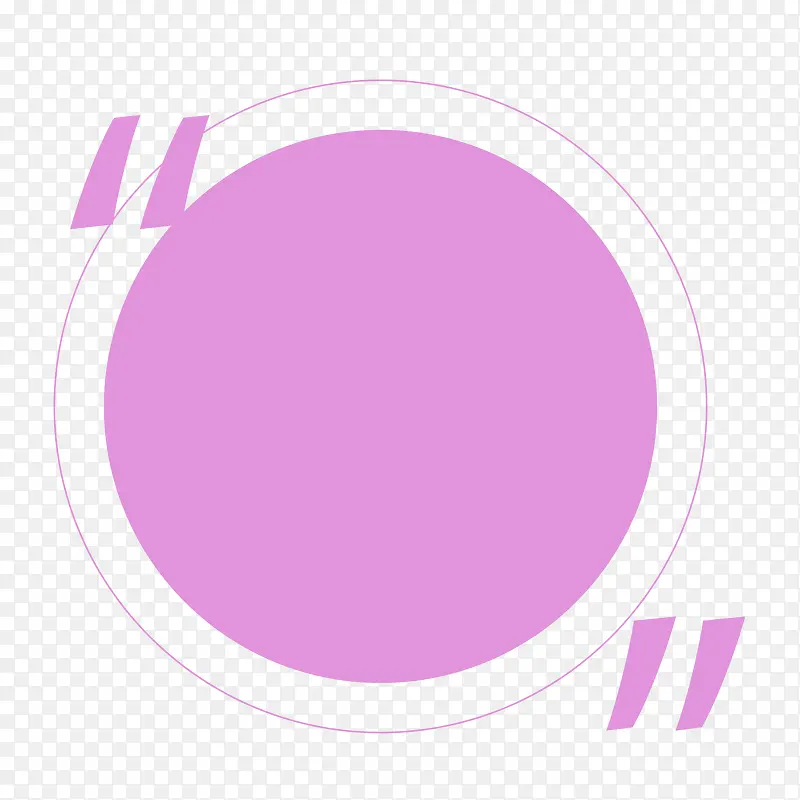 矢量手绘粉色圆形对话框