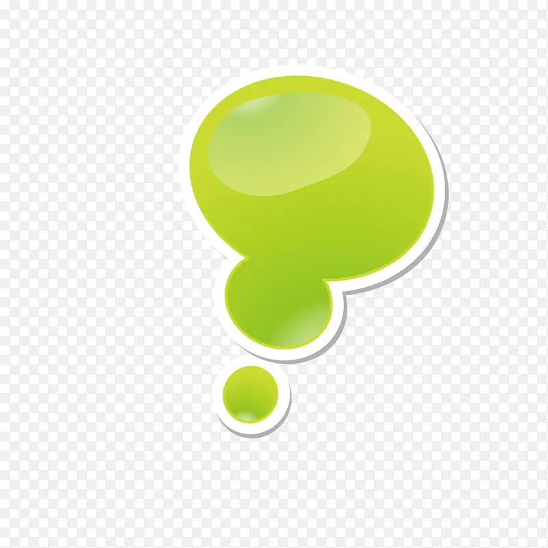 绿色圆形质感对话框
