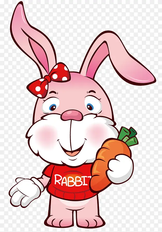 拿着萝卜的兔子