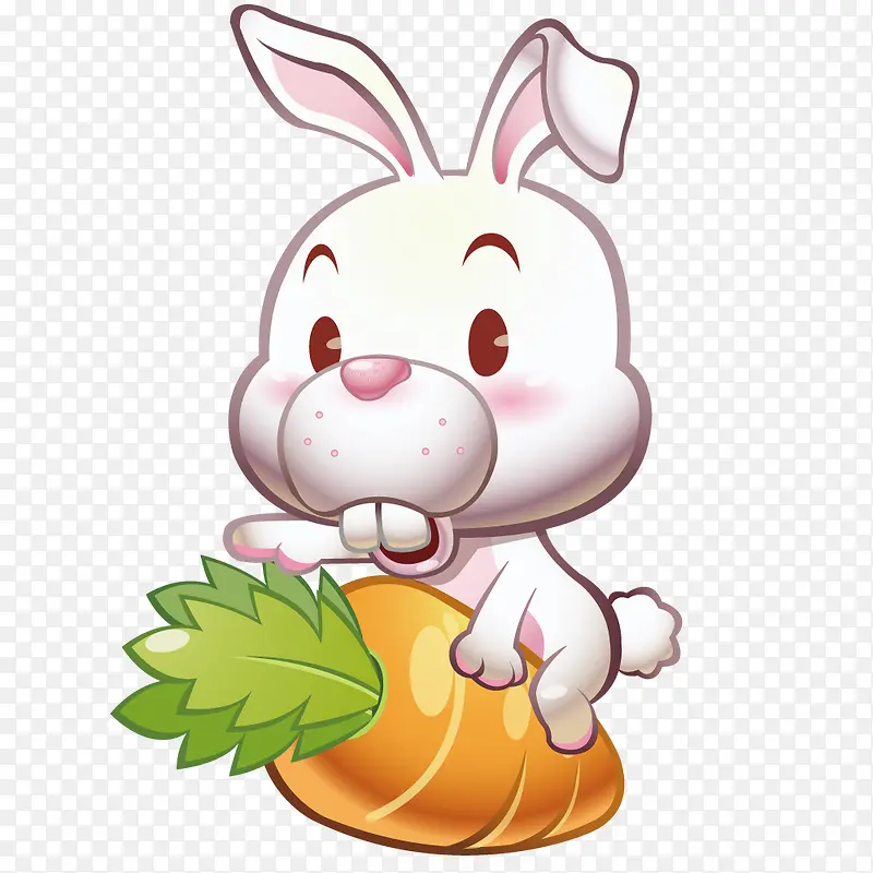 兔子抱着萝卜