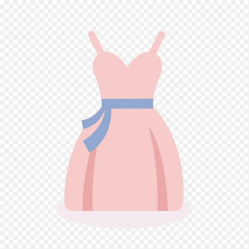 粉色连衣裙礼服矢量图