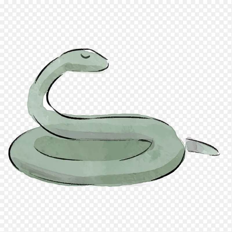绿色小蛇矢量动物
