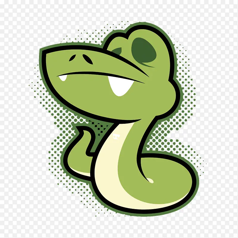 矢量绿蛇