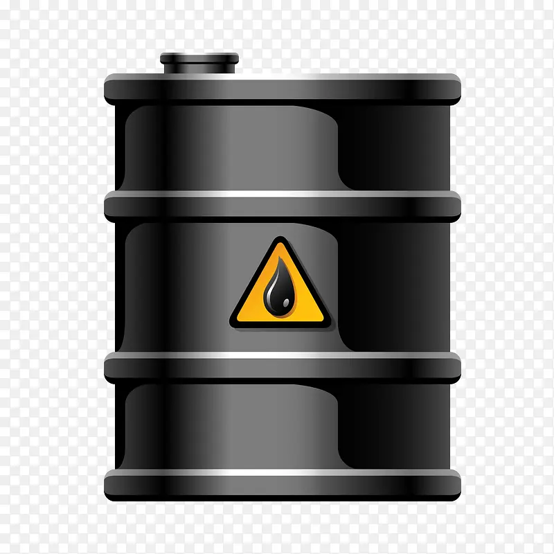 卡通黑色的油桶设计