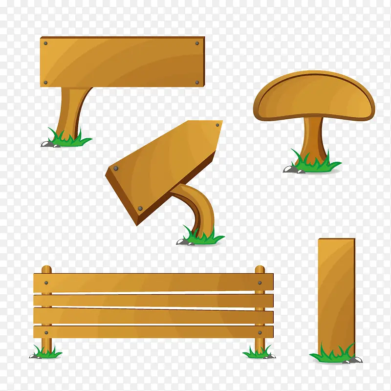 多栏式木质告示牌设计