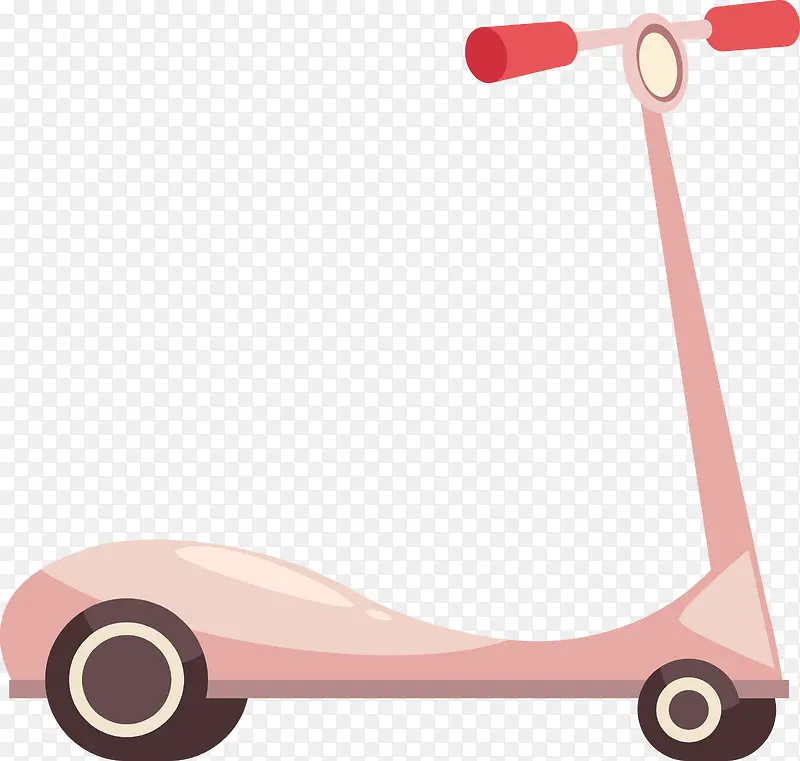 一个粉色儿童滑板车