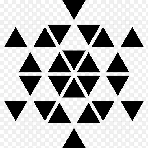 六边形和三角形的多边形装饰图标