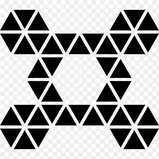 多边形对称装饰小三角形线图标
