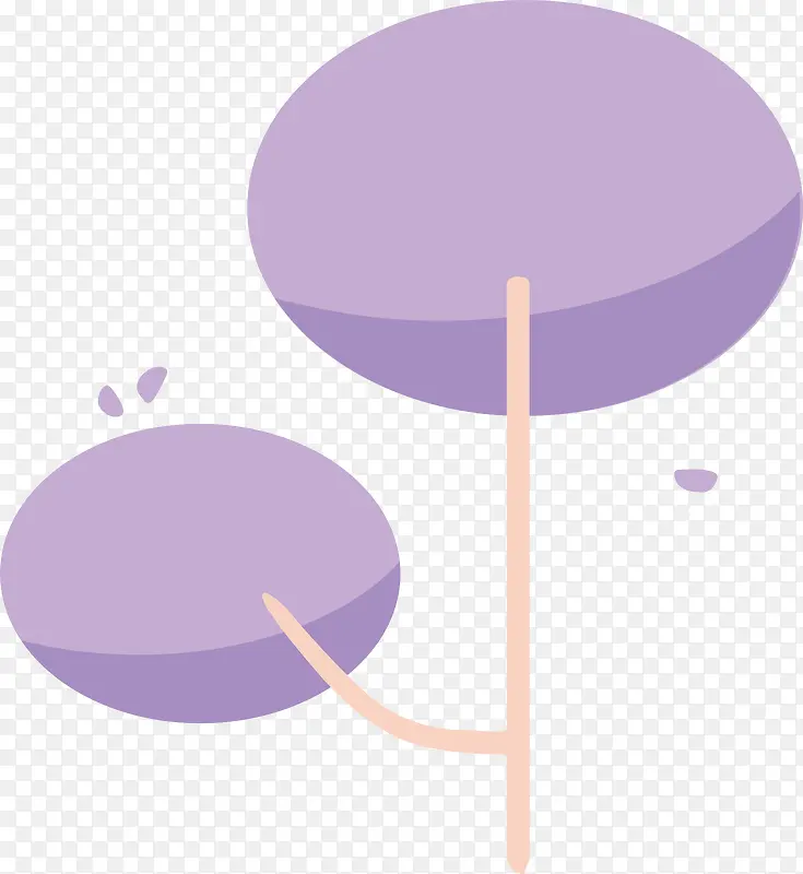 紫色圆形树矢量卡通时尚大树