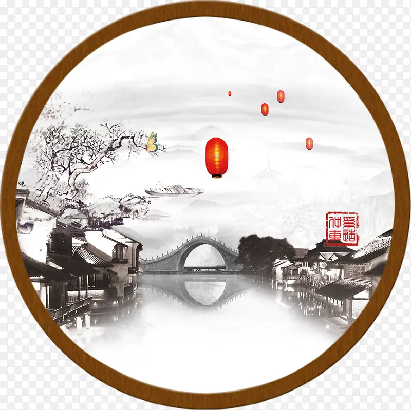 中国风清明节海报装饰图案