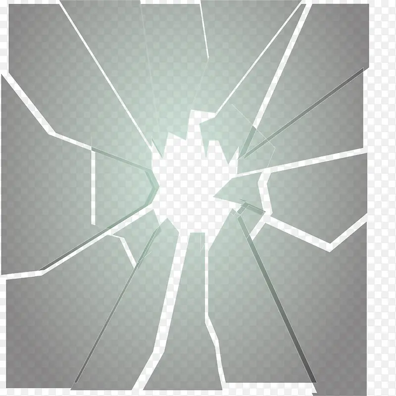 玻璃破碎矢量装饰效果图