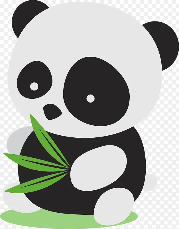 卡通大熊猫装饰插画
