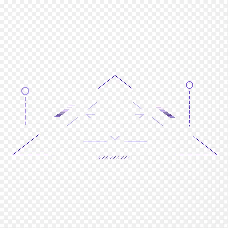 紫色简约线条三角边框纹理
