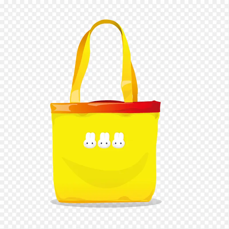 黄色小兔子装饰可爱包包