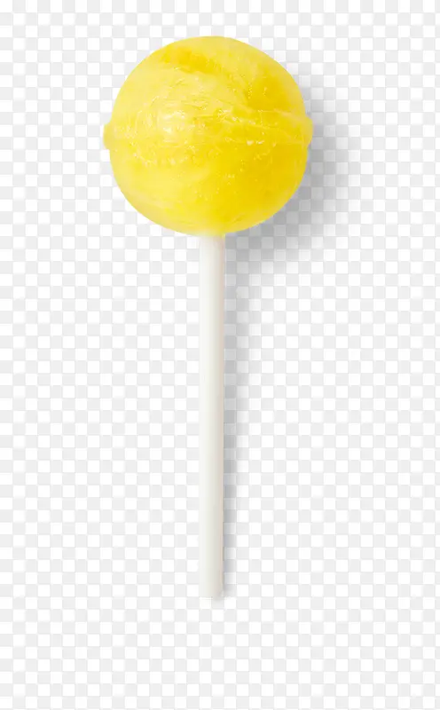 柠檬味的黄色棒棒糖