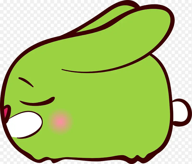 绿色可爱卡通小兔子