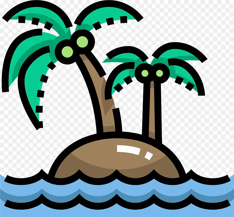 椰子树岛屿海洋