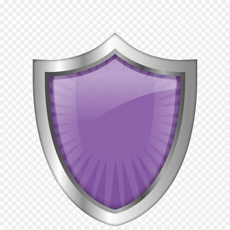 紫色质感盾牌