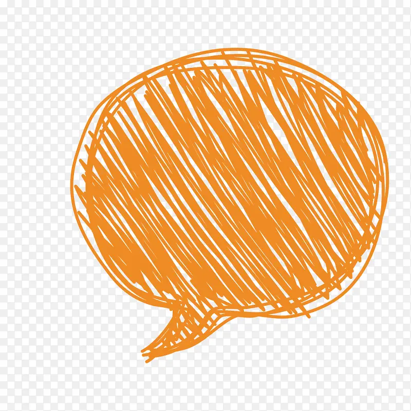 创意橘色线条对话框