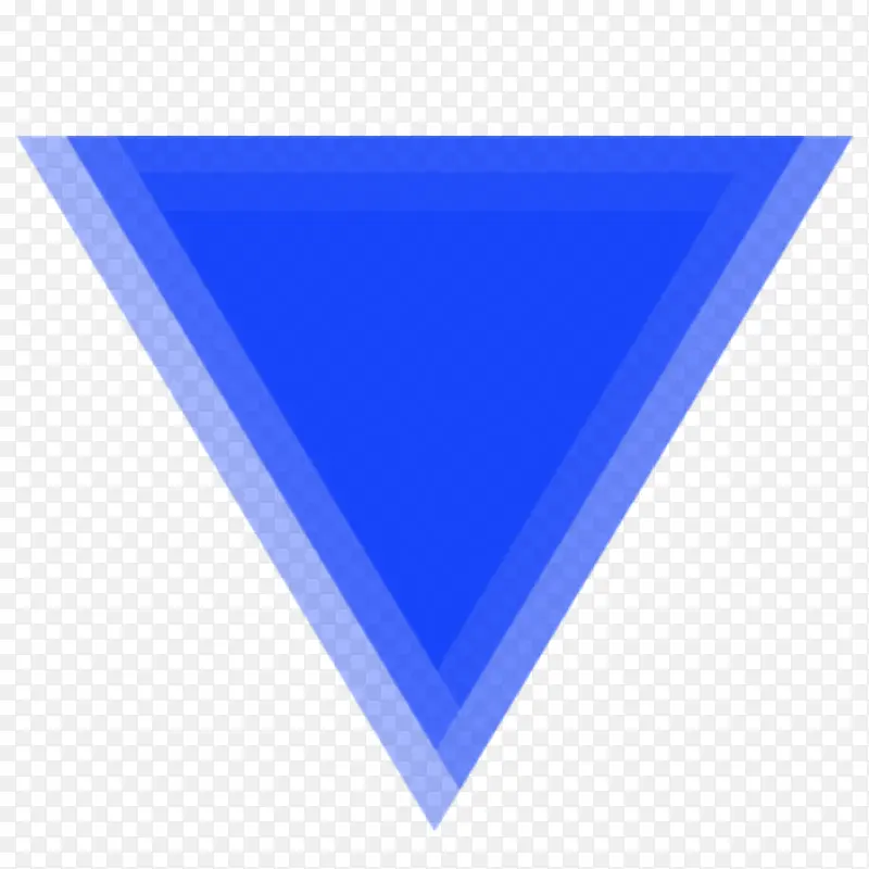 蓝色立体图形正三角形