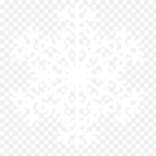 白色卡通装饰冬季雪花装饰图