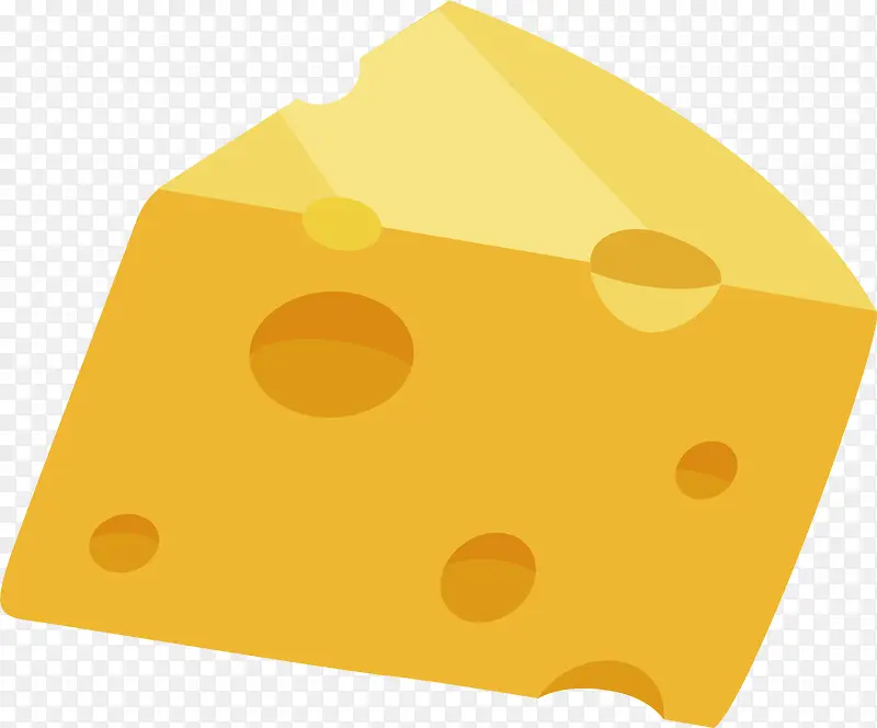 矢量图黄色的奶酪