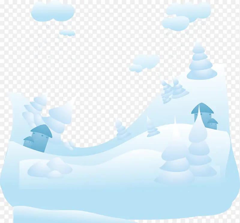 白雪皑皑的冬季景观背景
