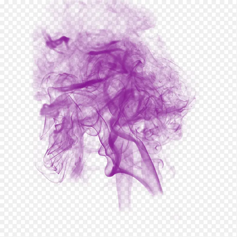 漂浮素材流动紫烟