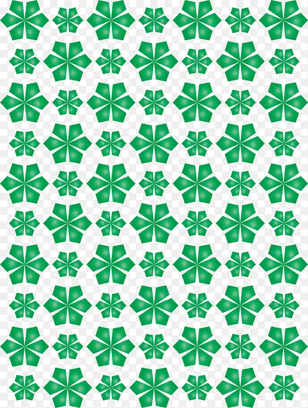 六边形绿色花纹