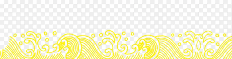 黄色手绘中国风祥云背景