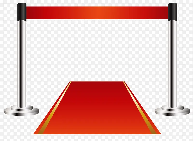 红带卡通矢量栏杆