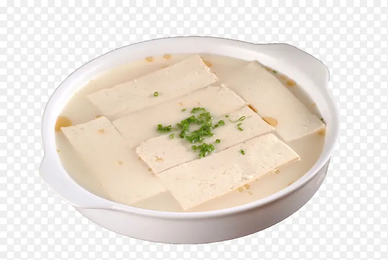 一碗白色清汤豆腐