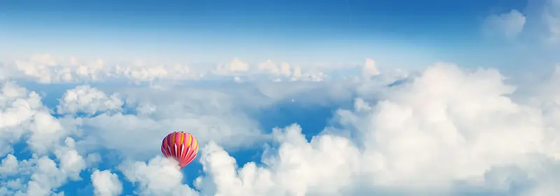 蓝天白云天空氢气球